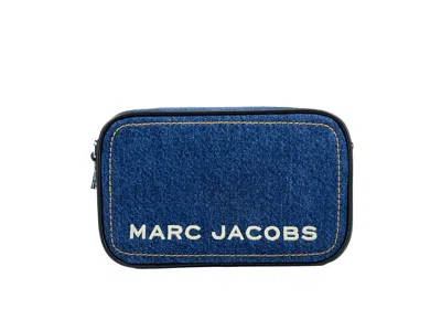 Marc Jacobs Flash Denim Camera Crossbody Bag Women's Purse In Silver