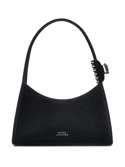 Marc Jacobs Glam Claw Clip Leather Shoulder Bag In Black