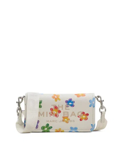 Marc Jacobs Leather The Mini Bag With Floral Print In White