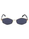 Marc Jacobs Gold Acetate Sunglasses In Blue