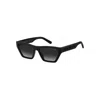 Marc Jacobs Oversized Logo Plastic Cat-eye Sunglasses In Black