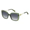 Marc Jacobs Marc 727/s 1ed/gb Women's Sunglasses - Green Frame, Grey Gradient Lenses In Green