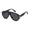 Marc Jacobs Grey Pilot Men's Sunglasses Marc 747/s 003l/ir 58 In Black
