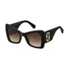 Marc Jacobs Acetate Butterfly Sunglasses In Black