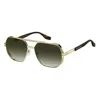 Marc Jacobs Full Frame Sunglasses In Gold