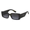 Marc Jacobs Marc 775/s 807/9o 53 Unisex Sunglasses - Black Frame, Dark Grey Gradient Lenses In Black