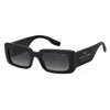 Marc Jacobs Marc 804s Nylon Rectangular Sunglasses In Black