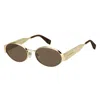 Marc Jacobs Eyewear Oval Frame Sunglasses In Gold