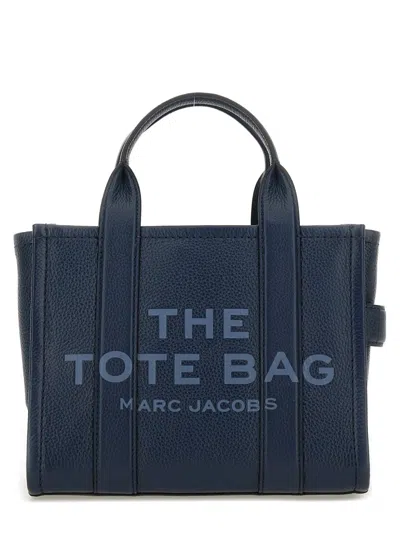 Marc Jacobs Mini Tote Bag In Grained Leather In Blue