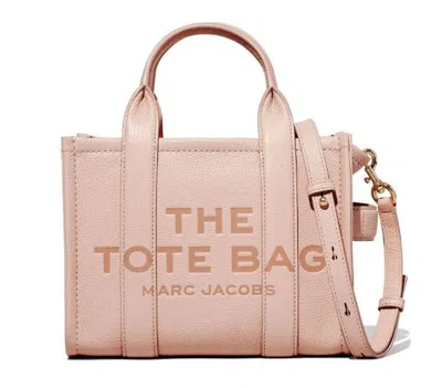 Marc Jacobs Mini Tote Bag In Grained Leather In Pink