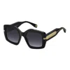 Marc Jacobs 53mm Gradient Rectangular Sunglasses In Black