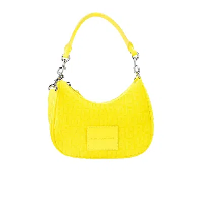 Marc Jacobs Monogram Terry Fabric Golden Kiwi Hobo Shoulder Bag Women's Purse In Silver