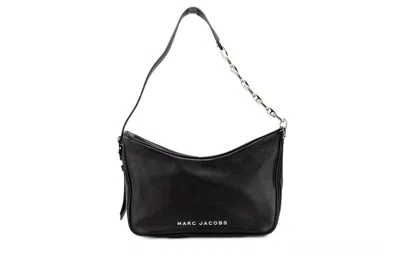 Marc Jacobs Tempo Small Black Smooth Leather Hobo Convertible Shoulder Bag Women's Purse