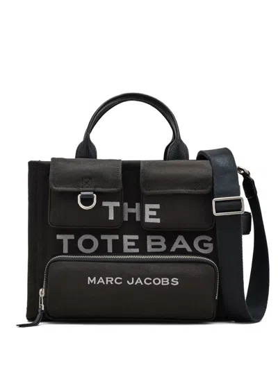 Marc Jacobs The Cargo Canvas Medium Tote Bag In Black