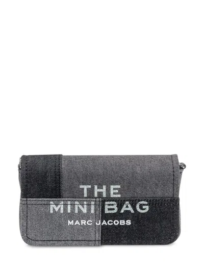 Marc Jacobs The Mini Bag In Denim Patchwork In Gray