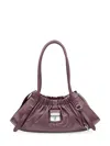 Marc Jacobs Womens Dark Plum Cristina Logo-plaque Leather Satchel Bag In Burgundy