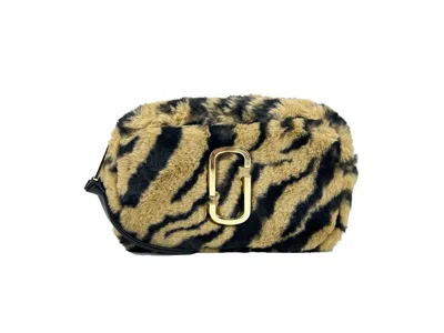 Marc Jacobs The Snapshot Tiger Fur Crossbody Women's Bag In Gold