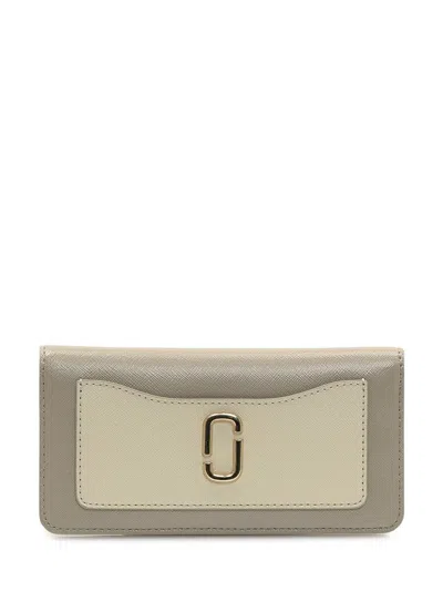Marc Jacobs Two-tone Leather Wallet In Neutral