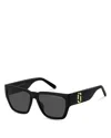 Marc Jacobs 57mm Gradient Square Sunglasses In Black/gray Solid