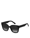 Marc Jacobs 53mm Gradient Square Sunglasses In Black