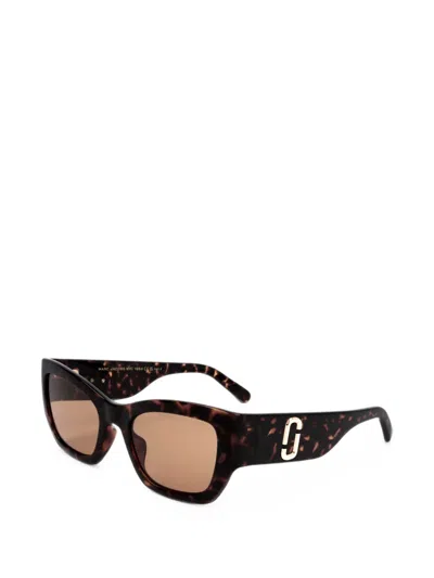Marc Jacobs Marc Square-frame Sunglasses In Brown