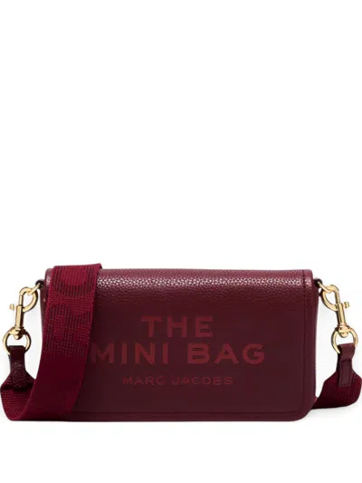 MARC JACOBS MAROON LOGO MINI CROSSBODY BAG