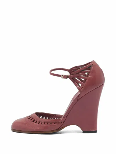 Pre-owned Marc Jacobs Mary Ankle Strap Pumps In Pink