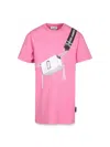 Marc Jacobs Pink Dress For Girl With Bag Print In Fuchsia