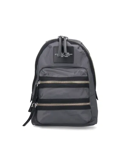 MARC JACOBS MARC JACOBS MEDIUM BACKPACK "THE BIKER" – GRAY