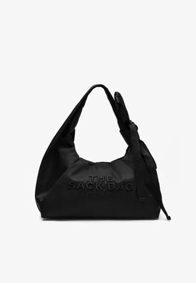 Marc Jacobs Medium Bow Nylon Sack Bag In Black