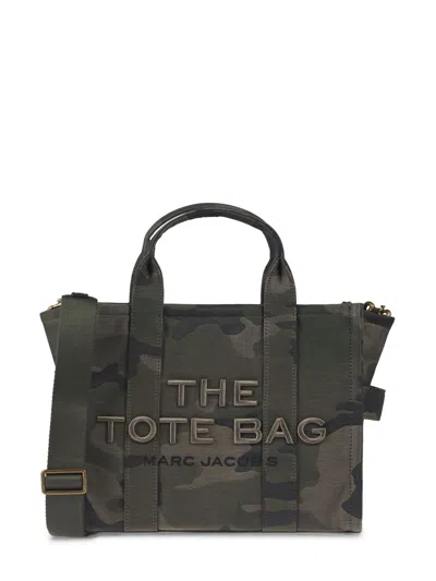 Marc Jacobs Medium Camouflage Tote With Versatile Carrying Options In Gray
