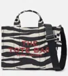 Marc Jacobs The Zebra Canvas Medium Tote Bag In Black