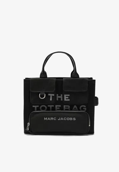 Marc Jacobs Medium Cargo Canvas Tote Bag In Black