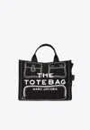 Marc Jacobs Medium Cargo Trompe L'oeil Canvas Tote Bag In Black