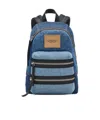 Marc Jacobs The Biker Colorblock Denim Backpack In Blue