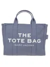 Marc Jacobs Medium Grey Cotton Canvas Travel Tote In Blue