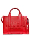 Marc Jacobs The Leather Medium Tote Bag In Red