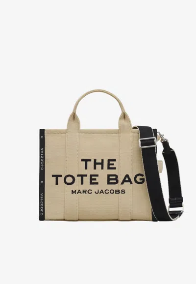 Marc Jacobs Medium Jacquard Tote Bag In Sand