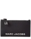Marc Jacobs Medium Leather Flat Wallet In Black