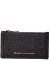 Marc Jacobs Medium Leather Flat Wallet In Black