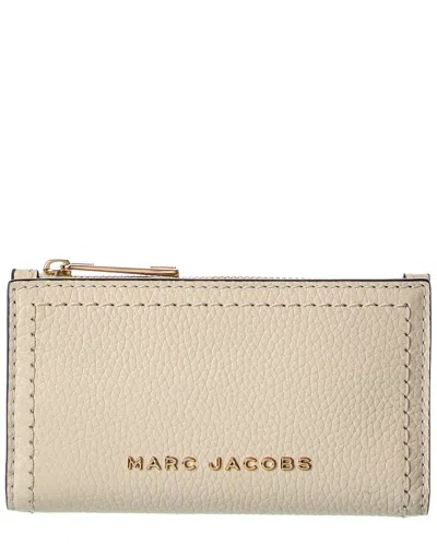 Marc Jacobs Medium Leather Flat Wallet In Neutral