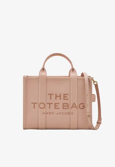 Marc Jacobs Medium Leather Tote Bag In Pink