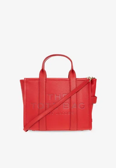 Marc Jacobs Medium Leather Tote Bag In Red