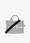 Marc Jacobs Medium Logo Canvas Tote Bag In Gray
