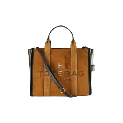 Pre-owned Marc Jacobs Medium Suede Leather Blocked Tote Bag 'copper' | Women's Size Onesize In Brown