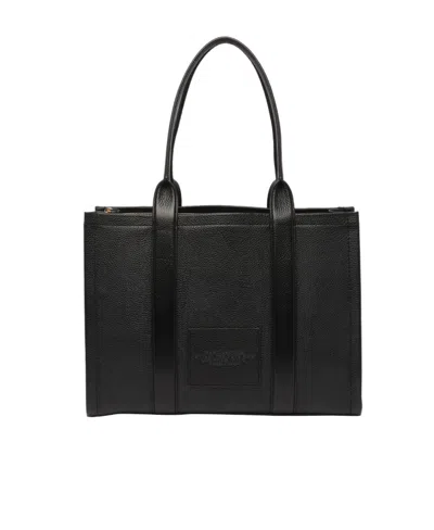 Marc Jacobs Medium The Leather Tote Bag In Black