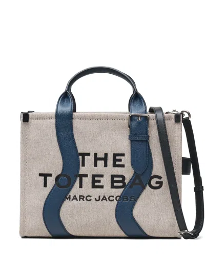 Marc Jacobs Canvas Shopping Tote Bag Contrast Straps In Neutral