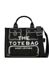Marc Jacobs The Trompe Loeil Cargo Canvas Medium Tote Bag In Black