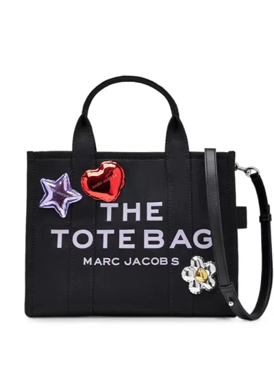 Marc Jacobs Medium Tote Bag In Canvas Beauty In Black