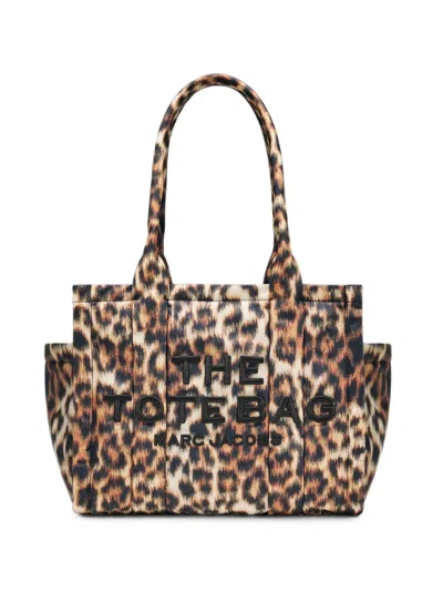 Marc Jacobs Medium Tote Bag In Leopard Puffy Nylon In Pattern